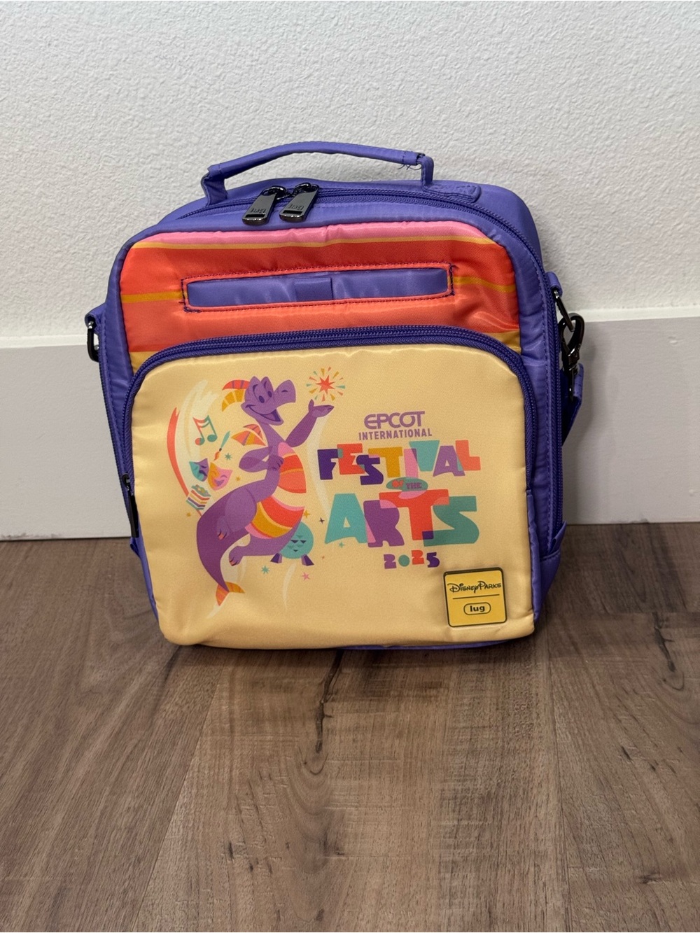 Disney Parks Lug Figment EPCOT Festival of the Arts 2025 Crossbody Bag